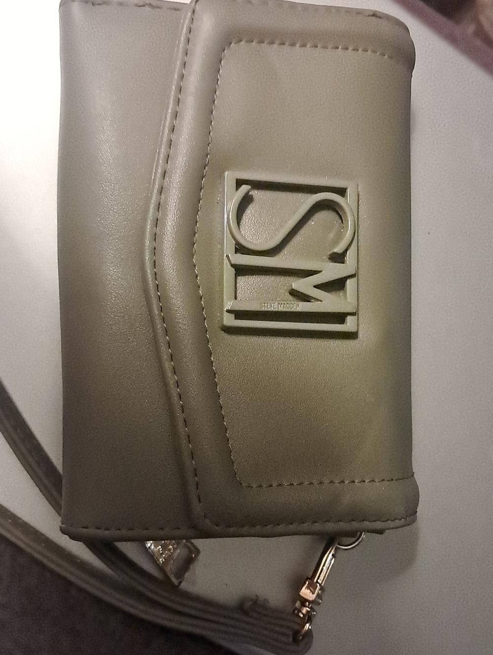 Steve Madden Olive Green Compact Crossbody Wallet